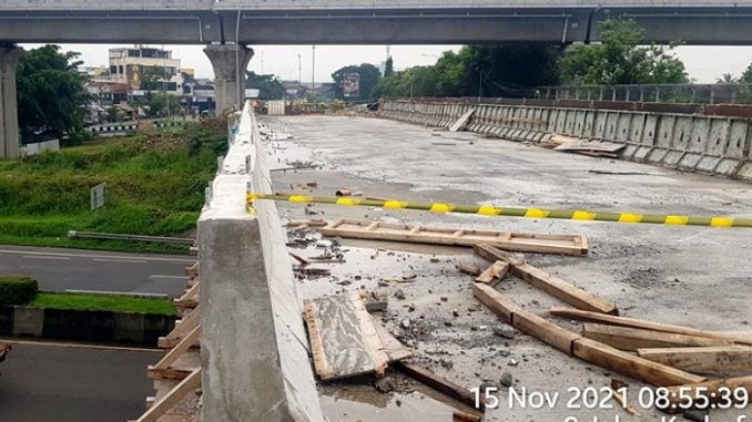 Progress fisik Pembangunan Jembatan Leuwi Gajah (Lanjutan) telah mencapai 83%. (Foto: Istimewa)